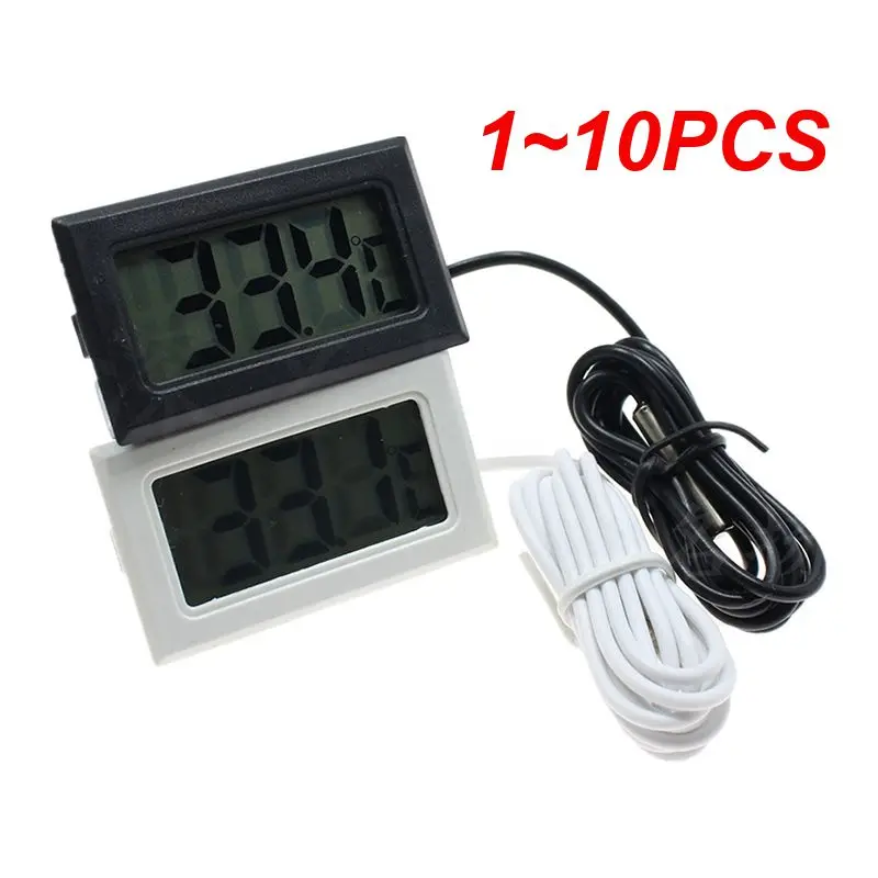 Mini termômetro preciso com display LCD, pirômetro, medição precisa, medidor de temperatura, sensor de umidade, dispositivo inteligente, 1 a 10pcs