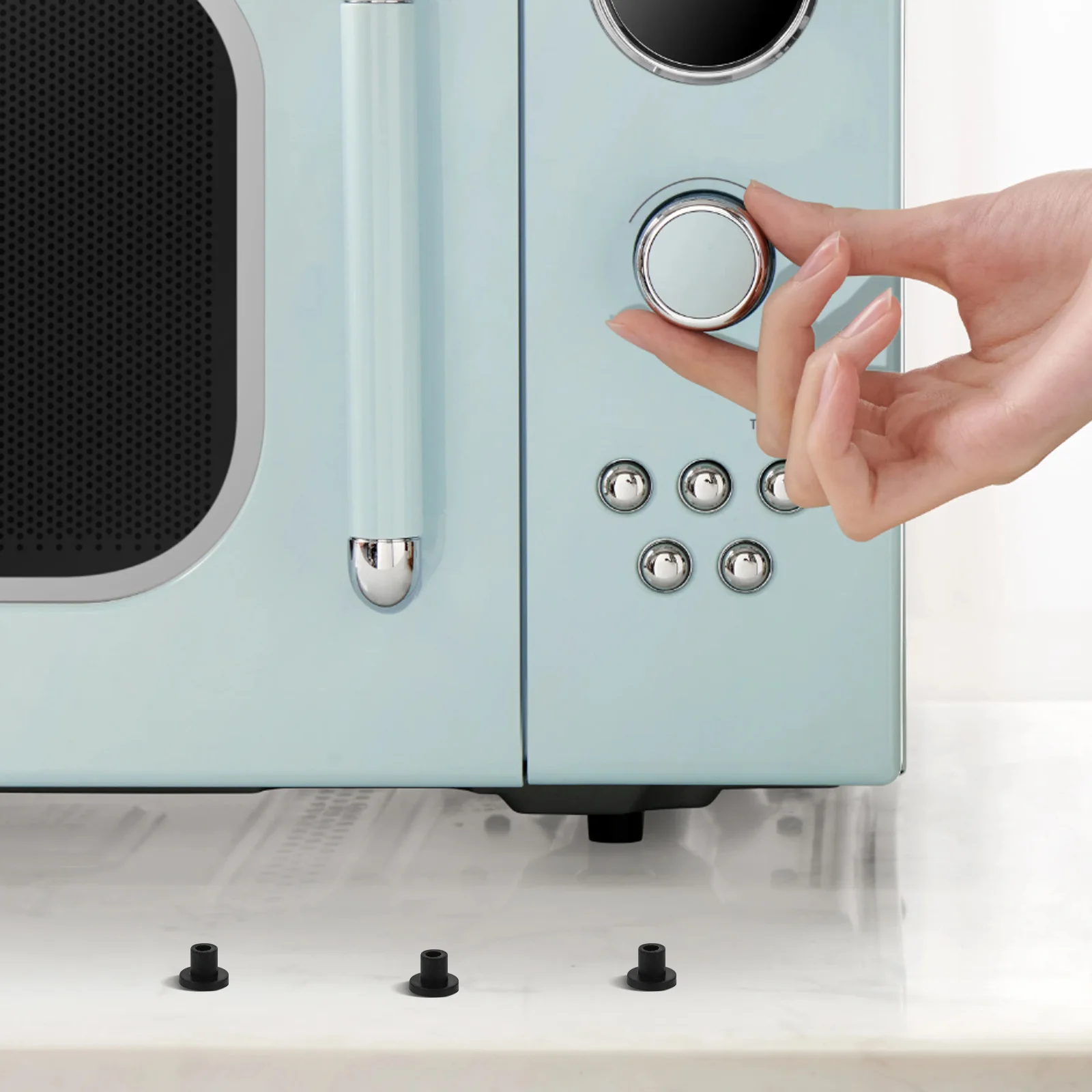 10Pcs Durable Rubber Feet for Rice Cooker Pressure Cooker Antislip Pads Heat Insulation Surface Protection Kitchen Supplies