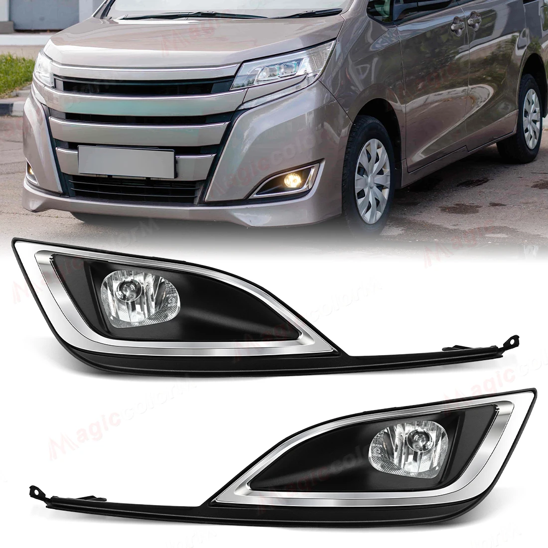 

Противотуманные фары для Toyota Noah 2018-2021: передние бамперные галогенные/LED ДХО (дневные ходовые огни), автомобильные аксессуары
