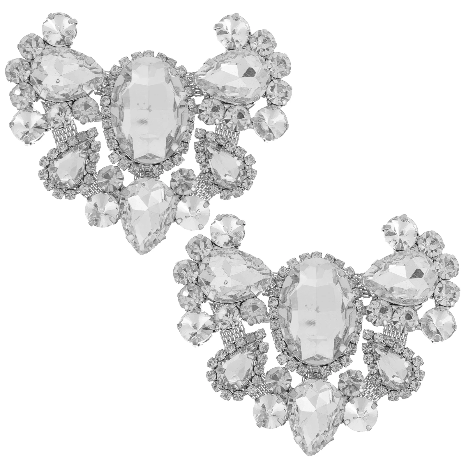 

Rhinestone Butterfly Clips White Color Butterfly Shoe Buckle Wedding Engagement Party Bridal Decorative Accessories Charm