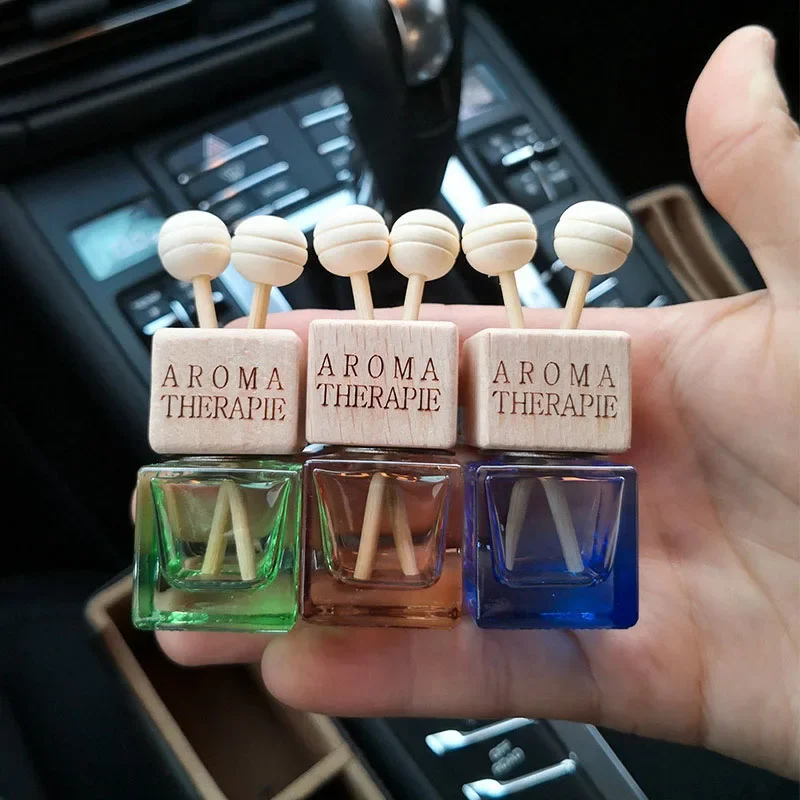 1PCS Lufterfrischer Auto Parfüm Clip Ätherisches Öl Diffusor Vent Leere Glas Flasche Dekoration Aromatherapie Glas Flasche
