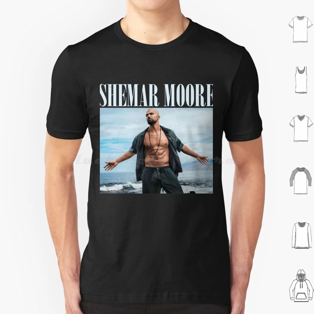 Gift For Men Shemar Moore Gift Movie Fans T Shirt Big Size 100% Cotton For Men Shemar Moore Movie Fans Handsome Movie Actor