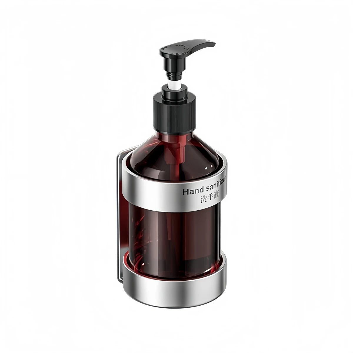 Bathroom Use Bathroom Shampoo Holder Bathroom Soap Holder Refillable Pump Bottle Sleek Brown Design Suitable For Various Liquids