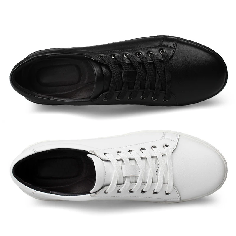 Abnkarwin Casual Low White Skateboarding Shoes Genuine Leather Flats Plus Big Size 49s 50s Spring Summer Autumn Winter