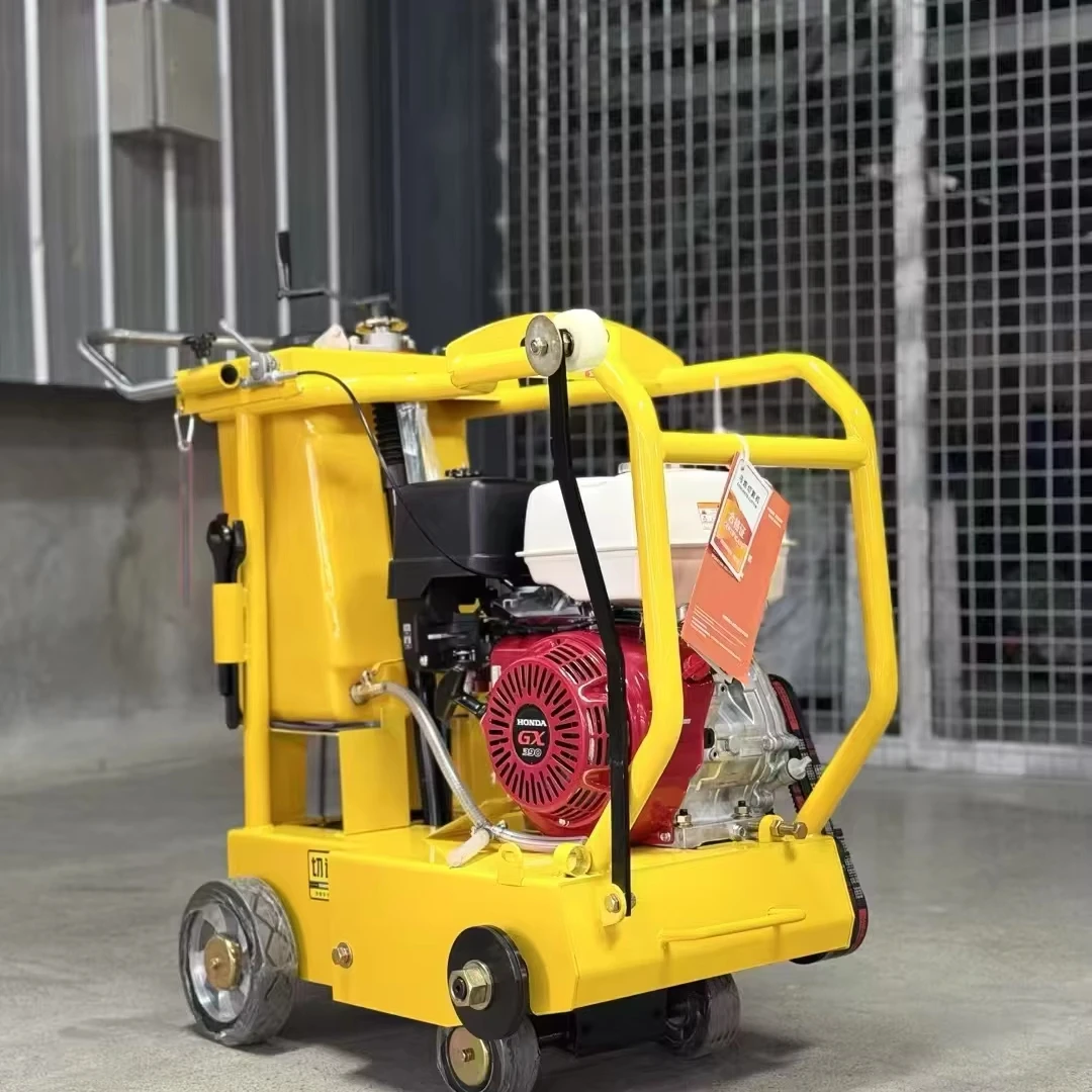 a for High Quality   Concrete Road Cutting Machine Handheld Floor Saw 13HP Engine 300-500mm Blade Diameter Motor 180mm