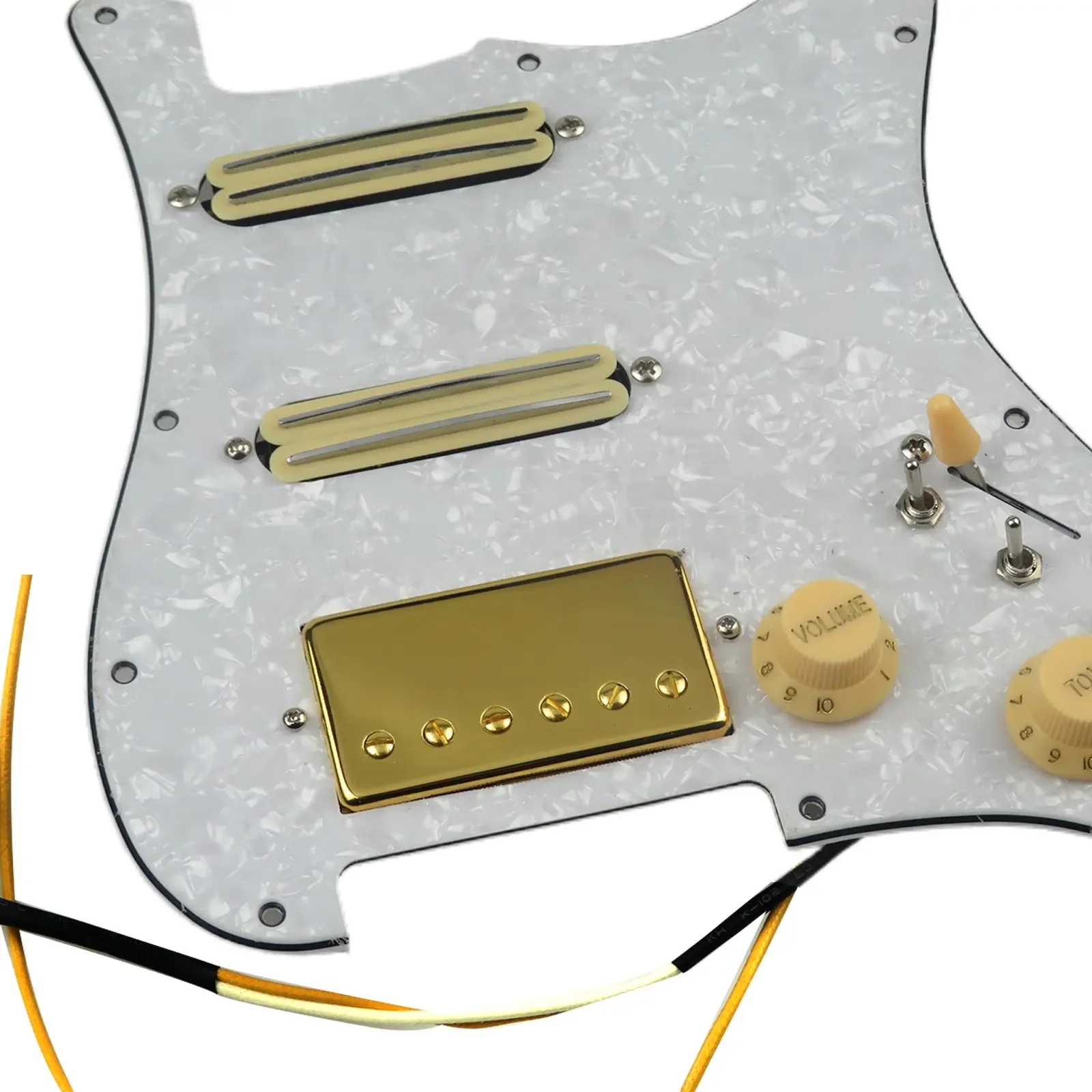 

Prewired loaded Pickguard Guitar Pickups Humbucker Pickups Alnico 5 HSS Wiring Harness Push-Pull Single Cut Set