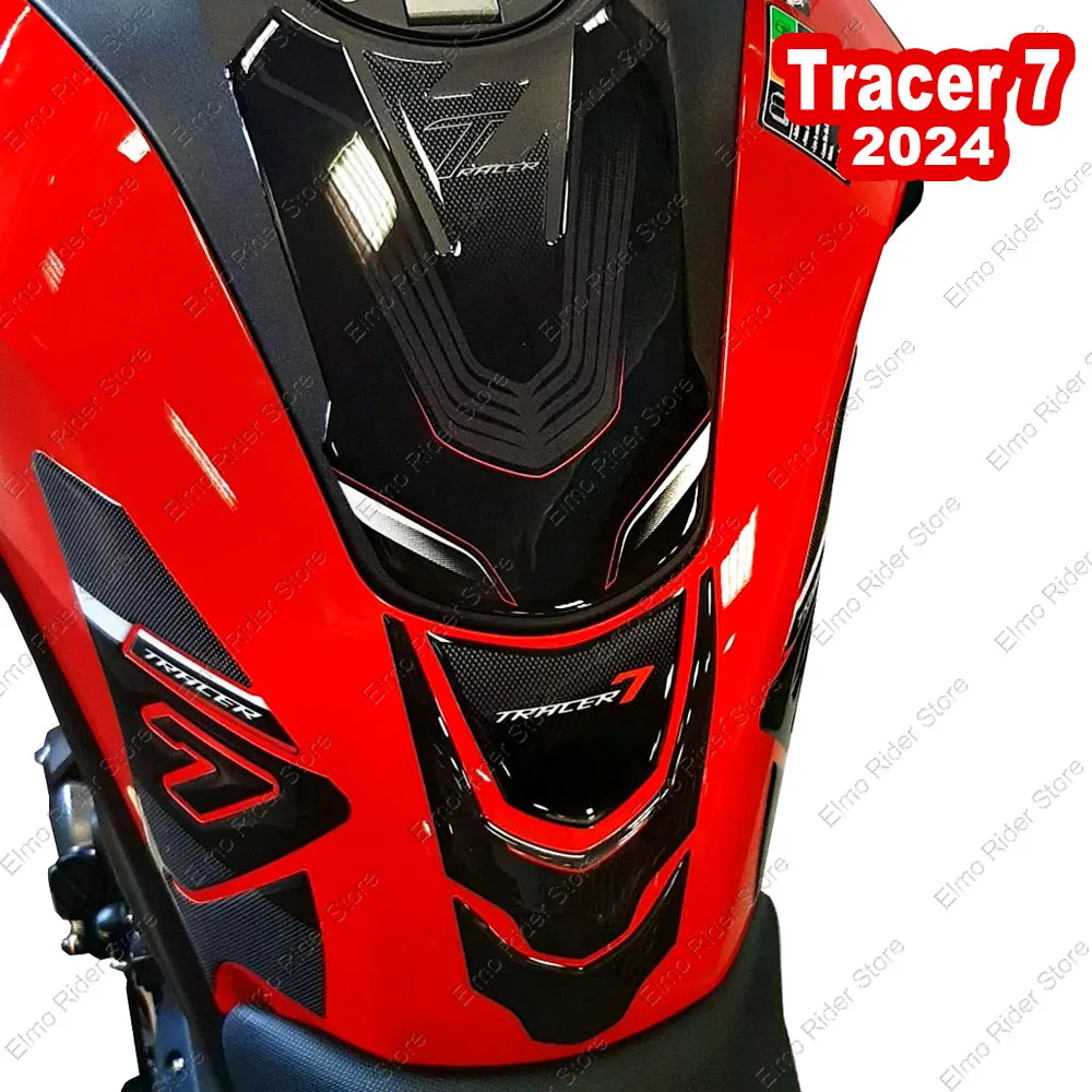 

Наклейки на панель топливного бака для мотоцикла Yamaha Tracer 7 2024, 3D резиновые защитные наклейки, наборы