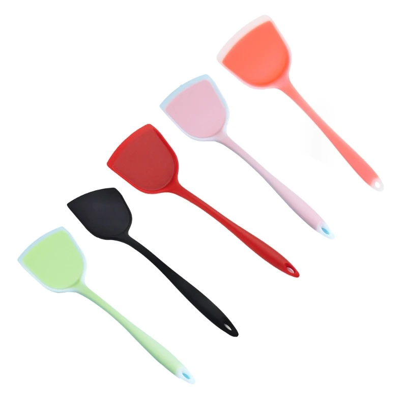 

Nonstick Pancake Egg Flipper Heat Resistant Silicone Wok Spatula Cooking Utensils for Burger Omelets Easy to Use Durable