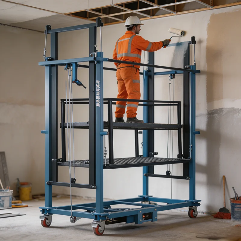 12m Industrial Electric Scaffolding 1000kg Remote Control Mobile Steel Scaffold for Factory Construction Site High-Altitude Work