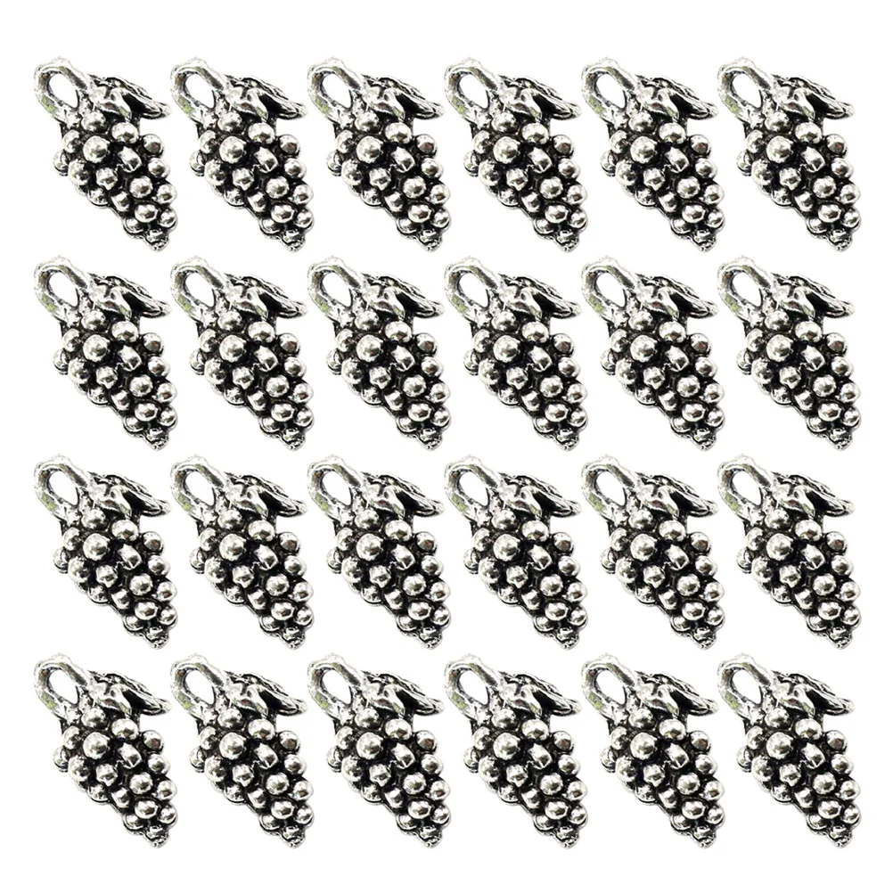

50 Pcs Summer Alloy Grape Pendant Necklace Color Jewelry Making Supplies Charms