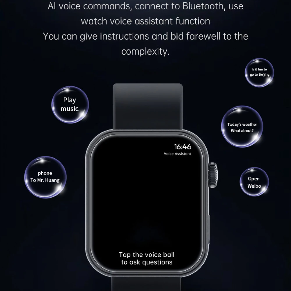 Умные часы с синими зубьями и функцией звонка