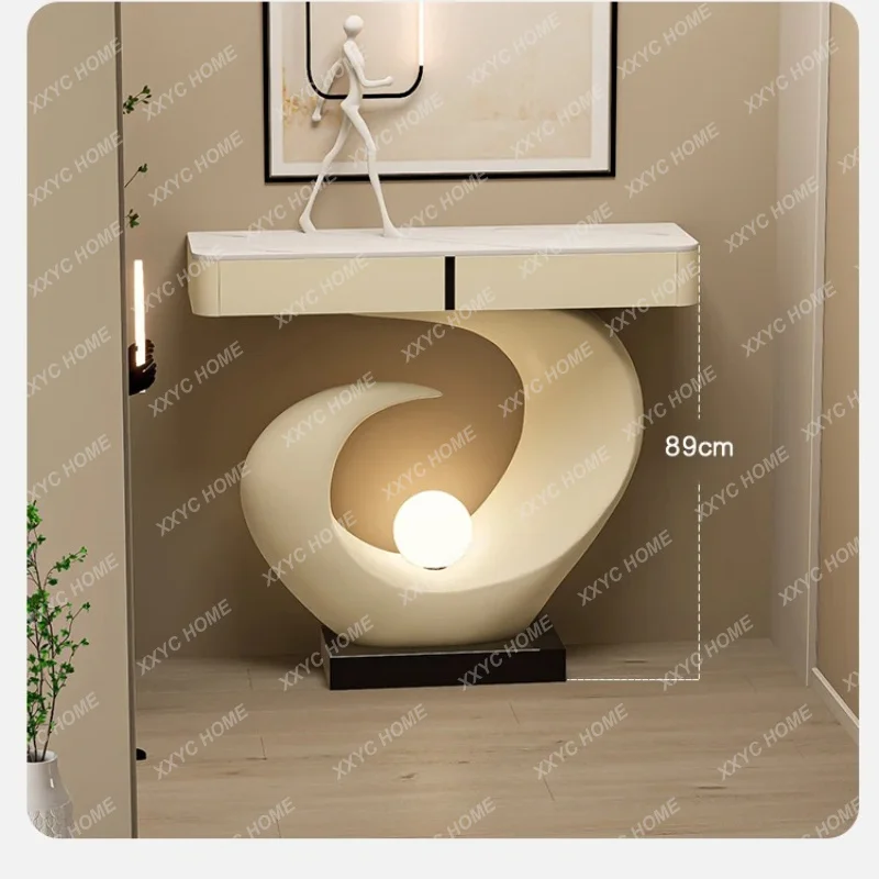XX Modern simple light luxury high-end entrance corridor villa entrance table end view platform