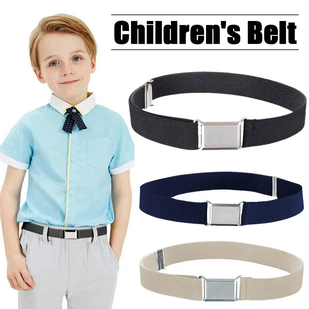 Elastic Children's Belts Monochrome Design Highly Adaptable and Comfortable for Kids and Toddlers Adjustable for Boys Girls