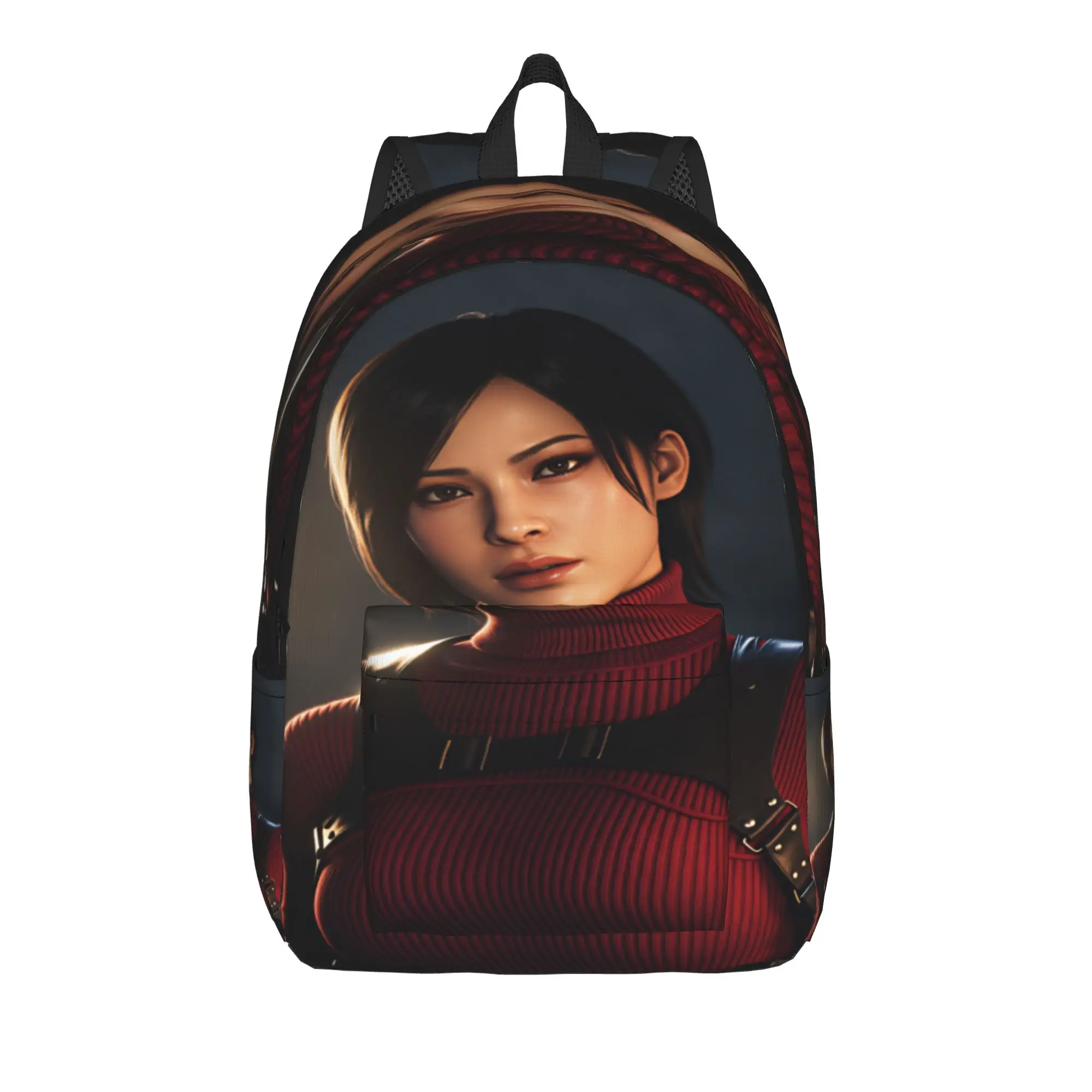 Ada Wong Resident Evil Backpack  Men Polyester Daily Backpacks Lightweight Kawaii High School Bags Rucksack