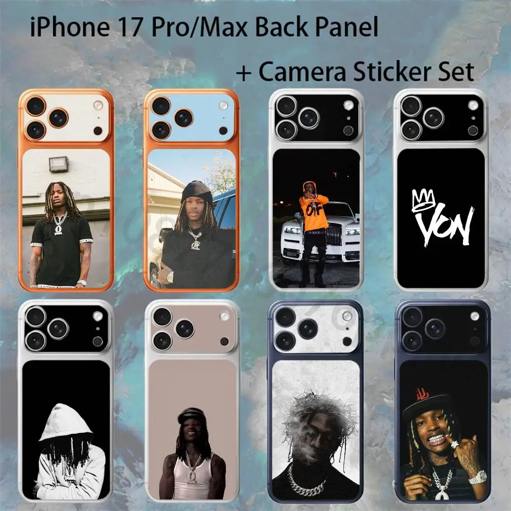 

Raper K-King Von For iPhone 17pro/pro Max Full body Back Cover Decal Skin Colorful Rear Protective Sticker Film