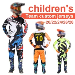 子供、若者向けのモトクロスギアセット、ユースジャージーとパンツコンボ、子供用レーシングスーツ、オフロードmtb、5、6、7、8、9、10、11、12 13、14、15歳