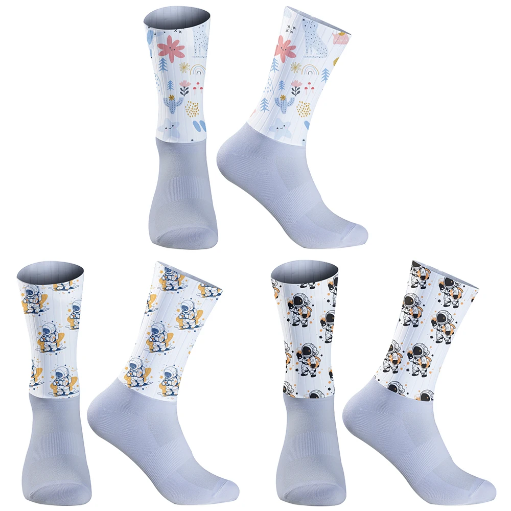 

Велосипедные носки, новинка 2024, толстые Нескользящие силиконовые дышащие спортивные носки от пота