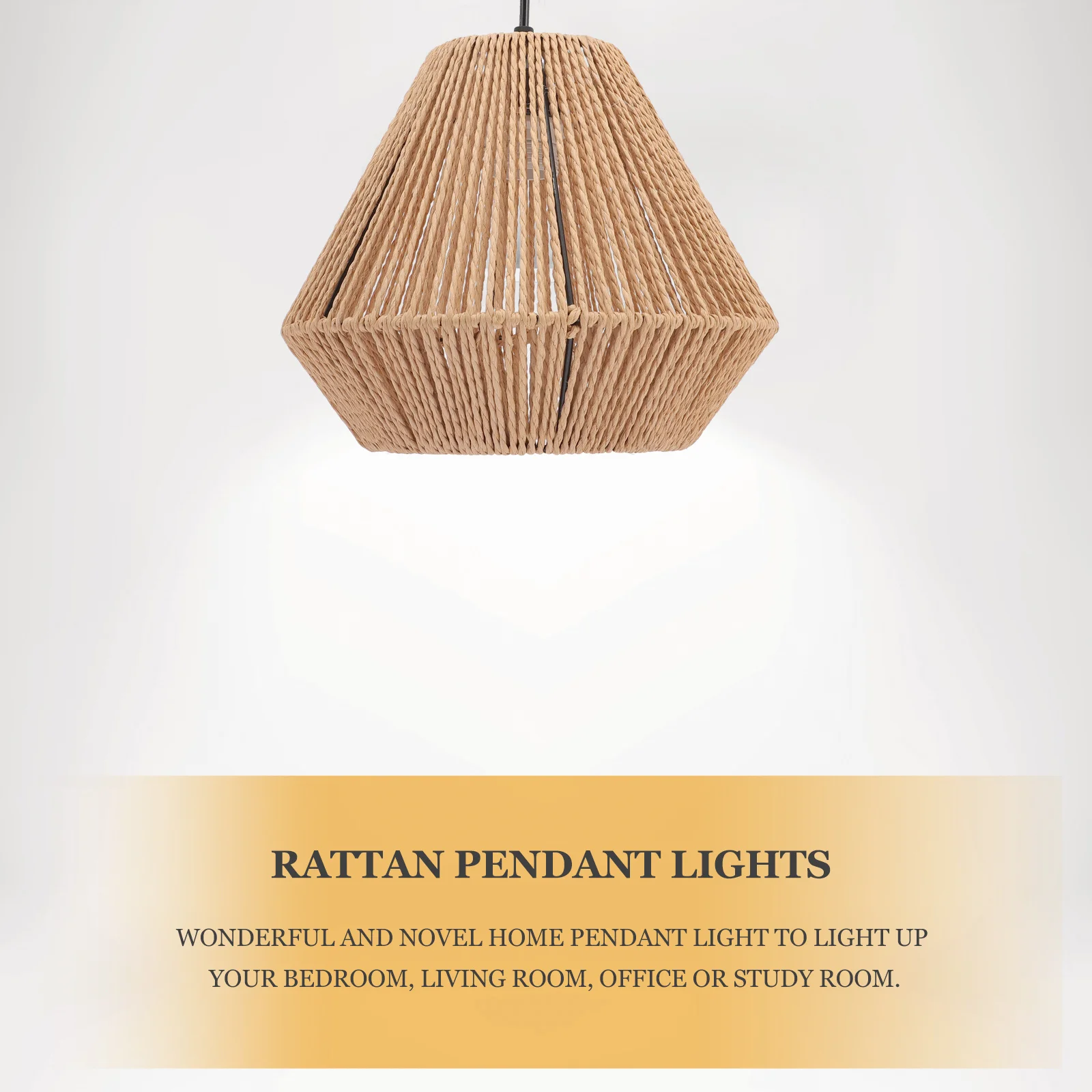 

Rattan Pendant Light Easy Assembled Ceiling Lamp for Office Restaurant Cafe Rattan Pendant Lights Ceiling Lamp