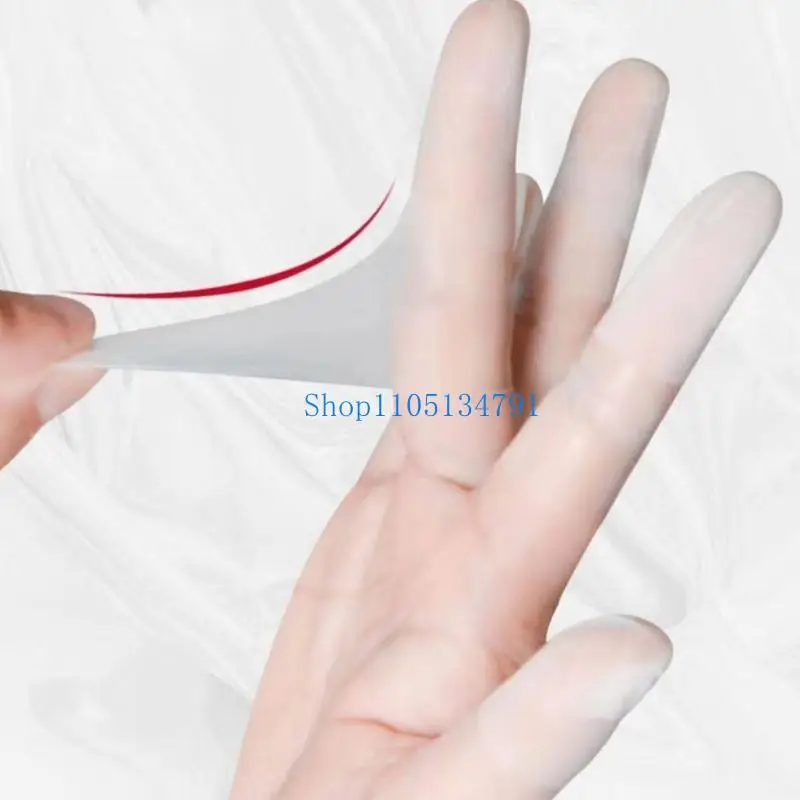 مجموعة 98 كم مكونة من 100 غطاء أصابع من اللاتكس الشفاف للحماية ضد الكهرباء الساكنة ومقاومة للماء