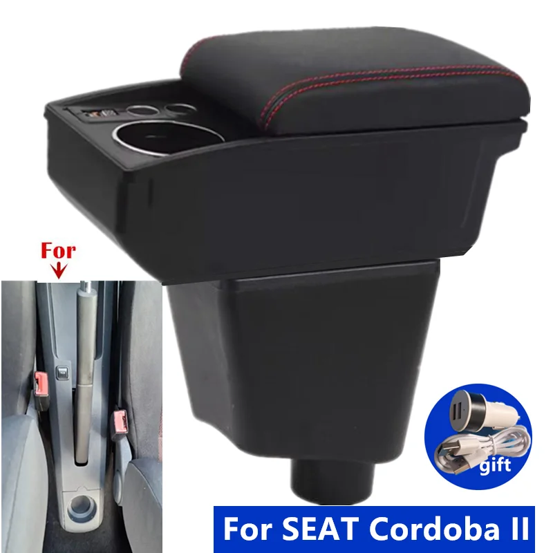 Für SEAT Cordoba II 2003 2004 2005 2006 2007 2008 2009 Armlehnen-Aufbewahrungsbox Innenraum-Spezial-Nachrüstteile