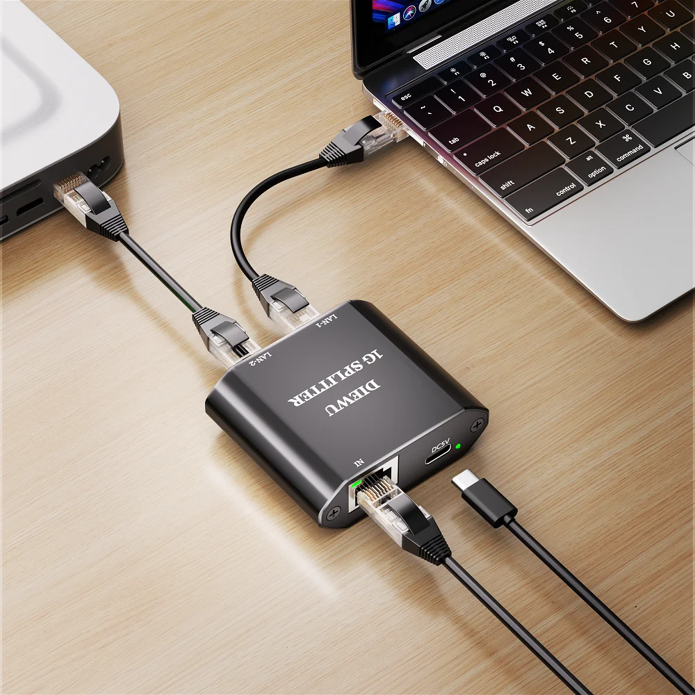 10 قطعة 3 منافذ شبكة كابل الفاصل 10/100/1000Mbps غير المدارة إيثرنت التبديل MDI/MDIX عبر كشف المحمولة التبديل يدعم