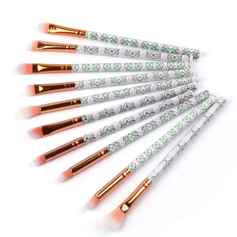 10 stks/set Make-up Kwasten Voor Oogschaduw Foundation Poeder Eyeline Multi-color Optioneel Cosmetische Schoonheidstools