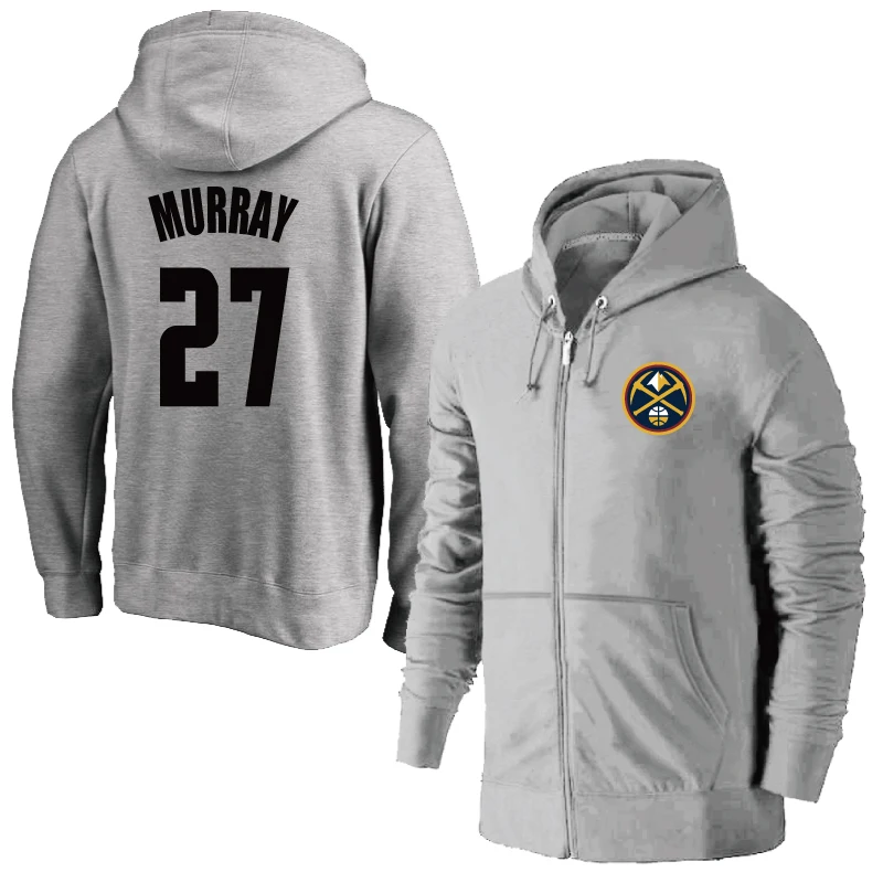 بدلة تدريب كرة السلة جولد ماين جوكي موراي ويستبروك جوردون بورتيل، سترة بسحاب وقبعة، أزياء شبابية من القطن والبوليستر