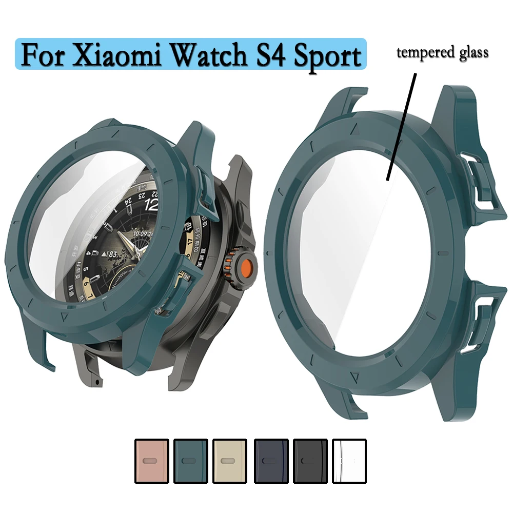 For Xiaomi Watch S4 Sport Watch Case Hard PC Material Cover With Tempered Glass Film Screen Protective Shell For Xiaomi S4 Sport