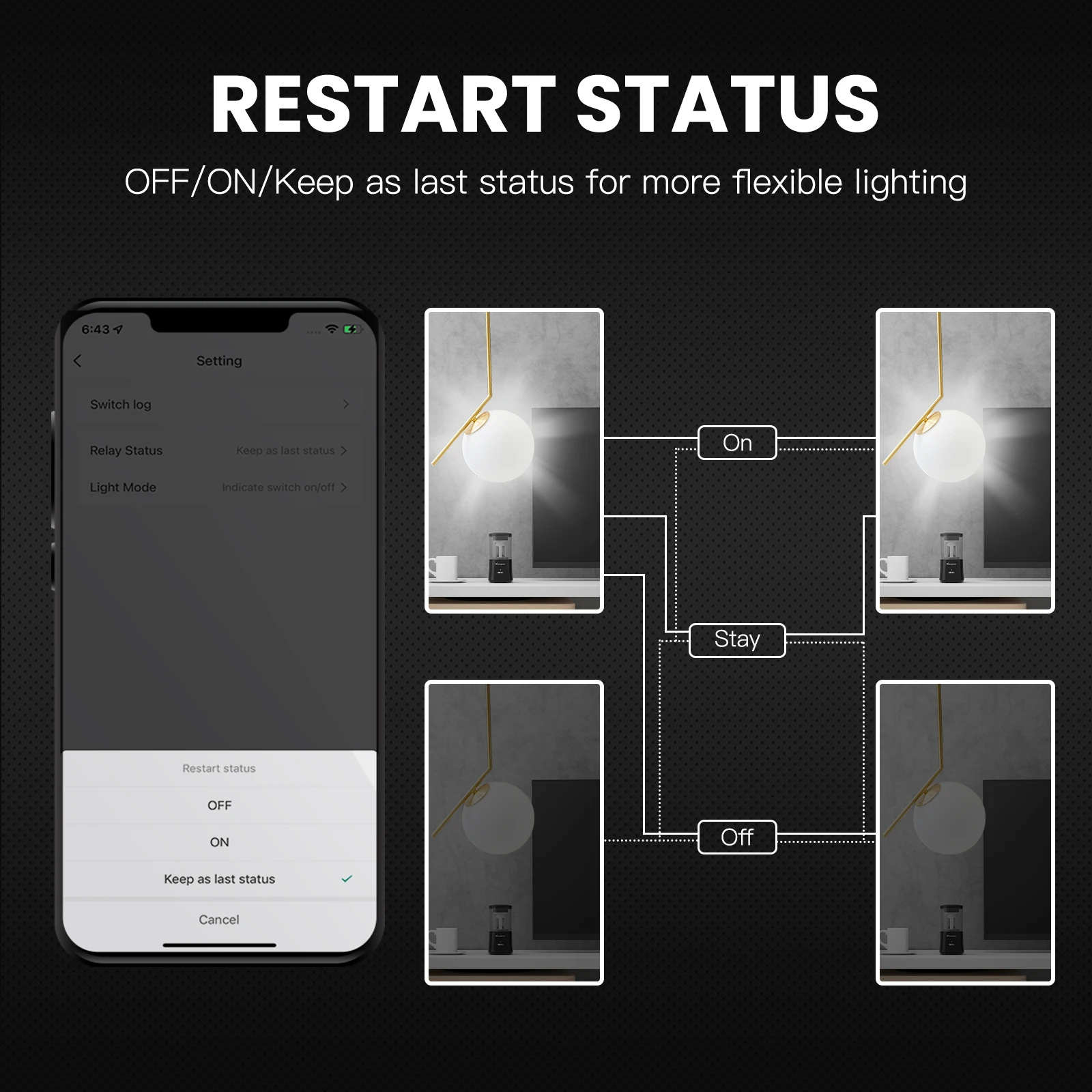 MOES New Star Ring Series Tuya Smart WiFi 3 Way/Single Pole Push Button Light Switch Control Voice Control by Alexa Google Home