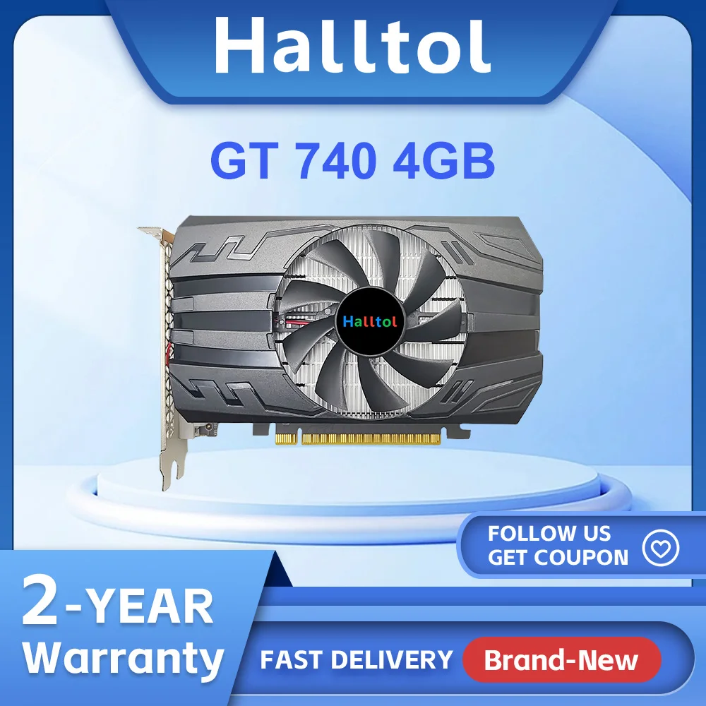 Imagem -02 - Placa Gráfica de Vídeo Halldol-gpu para Jogos Novo 384sp Vga Gtx Gtx740 2gb 1gb Radeon Opcional 4g