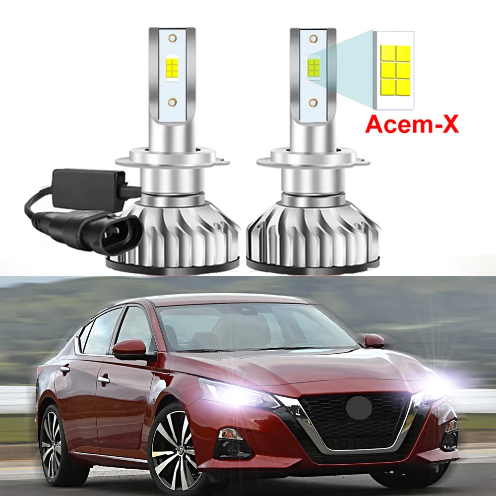 

Светодиодные лампы для фар 2 шт H7 Для Nissan Altima 2019, 2020, 2021, 2022, дальний и ближний свет, Canbus (только для оригинальной галогенной лампы)