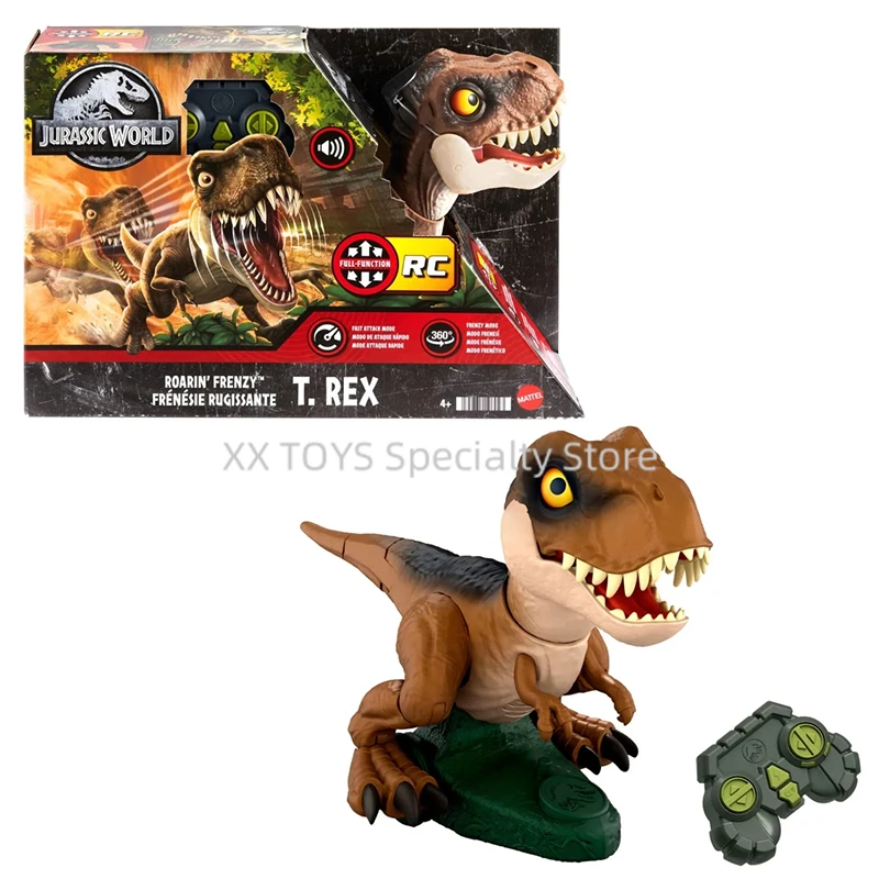 Jurassic World Roarin' Frenzy T. Rex Remote Control Toys Motorized Tyrannosaurus Rex Dinosaur Model Toys Boy's Birthday Gifts