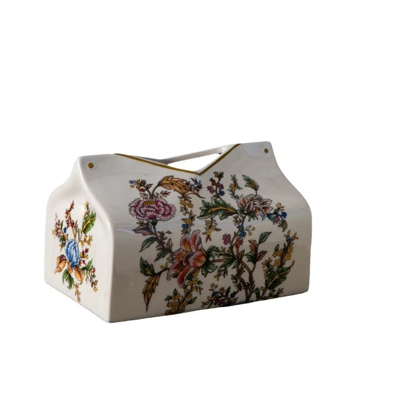 

tissue box ornament light luxury high value living room coffee table desktop ceramic pumping carton high sense