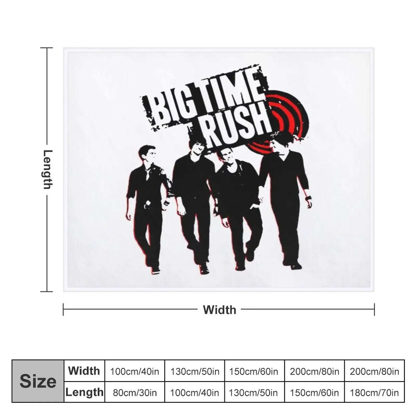 Big Time Rush Band Throw Blanket wednesday Travel Blankets