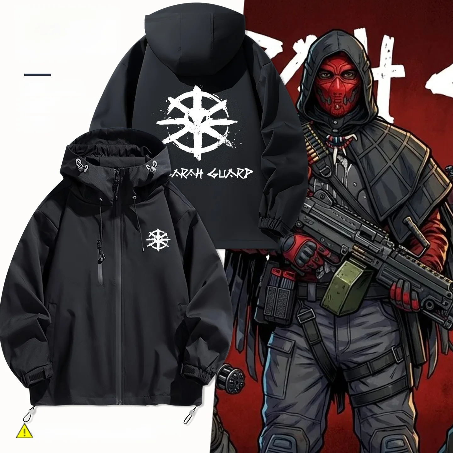 

Куртка с логотипом организации Delta Force Assala для мальчиков, верхняя одежда для косплея, на молнии, с декоративными элементами, ветрозащитная, с длинными рукавами
