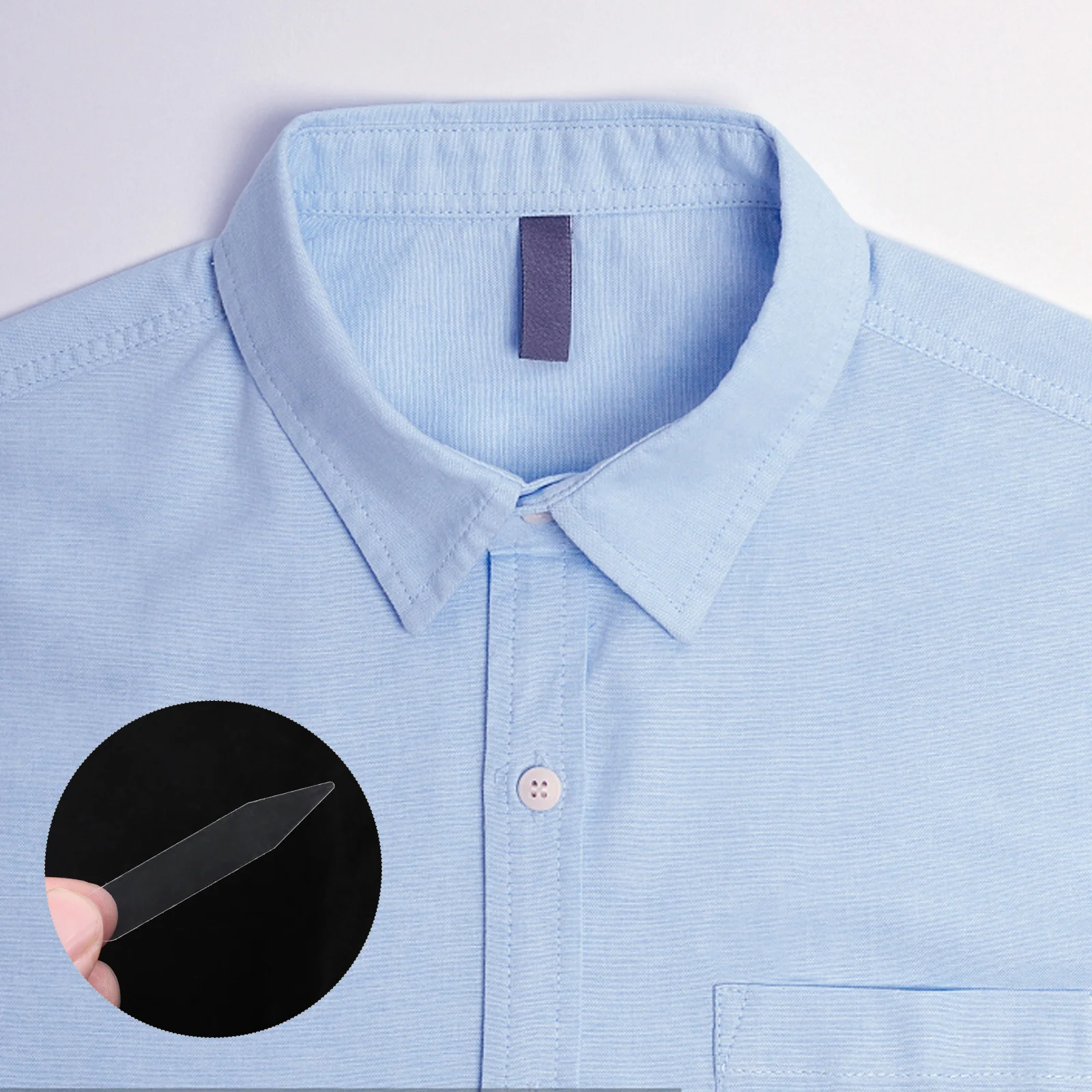 

300pcs Stay Support Plastic Transparent Shirt Collar Stiffener For Men Women Formal Wear Daily Use Collar Accessory