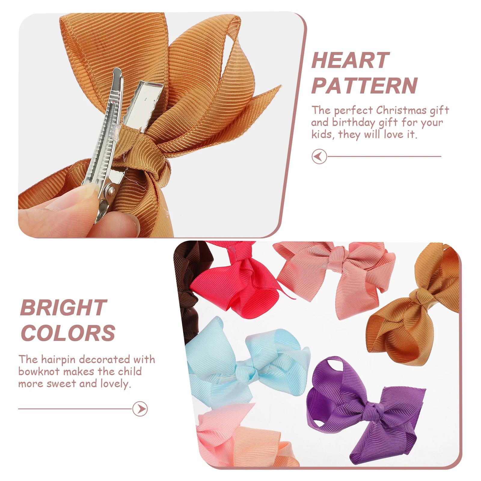 

24pcs Butterfly Knot Hair Clips For Girls Bright Color Bows Kids Hair Accessories Gift Toddler Girl Daily Party Decor