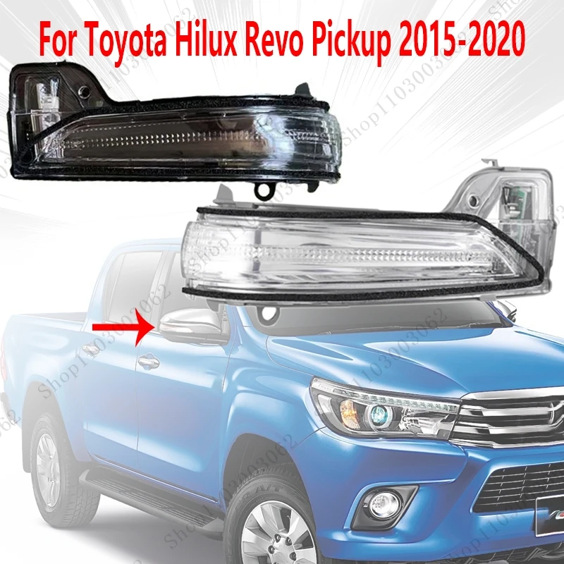 

Signal Light For Toyota Hilux Revo Pickup 2015 2016 2017 2018-2020 Car Exterior Side Turn Signal Light Rearview Mirror Light