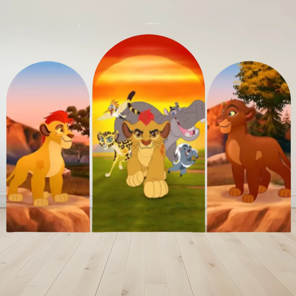 

Hasbro The Lion King Simba Arch Cover Birthday Party Photo Backdrop Background Photography Baby Shower Supplies Props Decorate