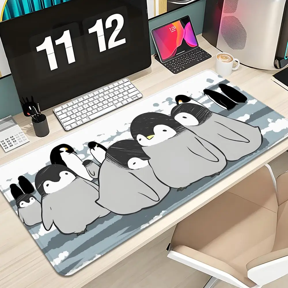 Penguin And Cat Day Mouse Pad Keyboard Mousepad large 600X300 mm Desk Mat PC Gaming High definition printing Table pad