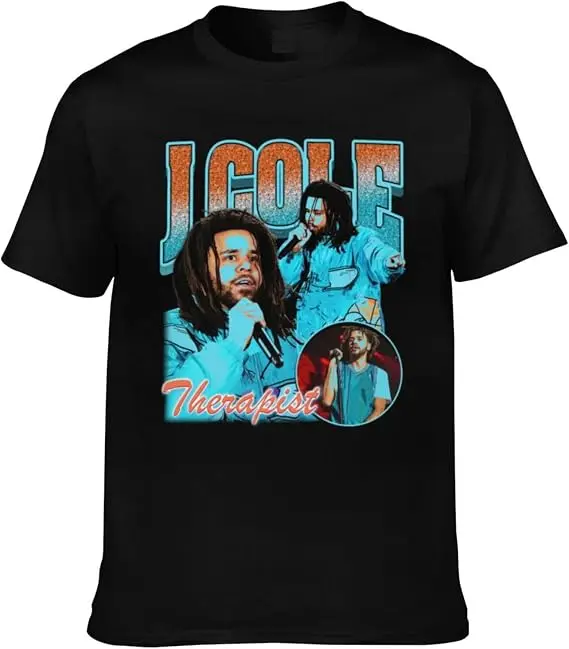 Herren & Damen J-Cole 2026 Musik-Tour Mode Kurzarm-T-Shirt Y2k Streetwear Hip-Hop Grafik-Kleidung Baumwolle Rap Rock Tee – Detail 11