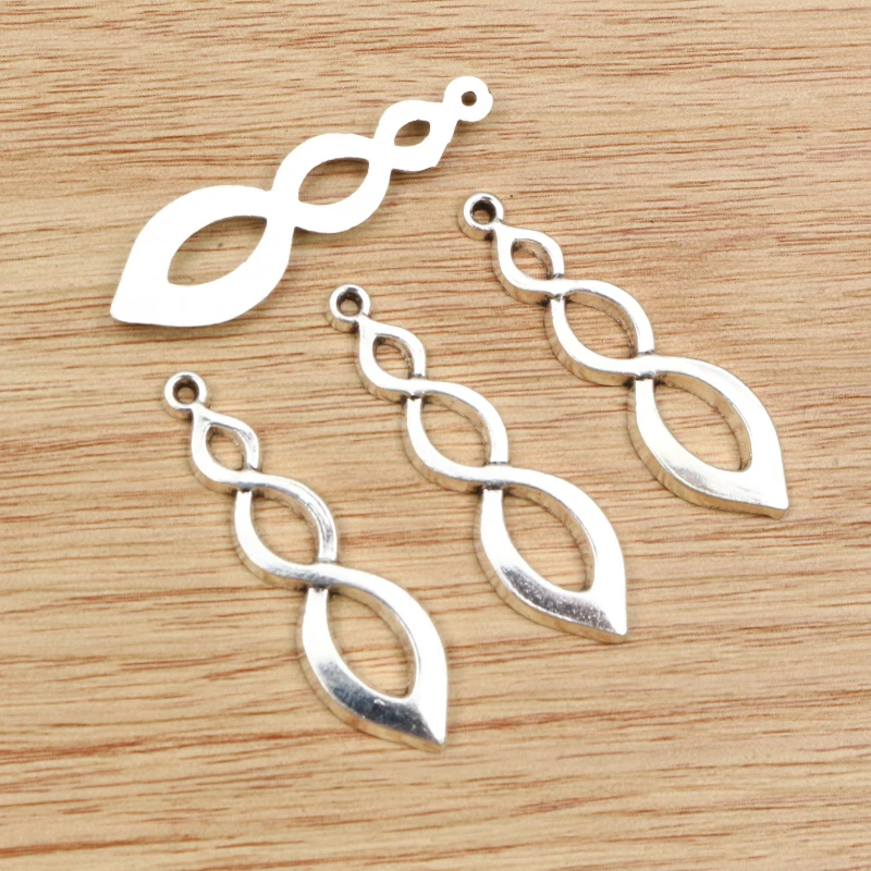 10pcs 37x11mm Antique Silver Plated Bronze Plated 8 Infinity Handmade Charms Pendant:DIY for bracelet necklace