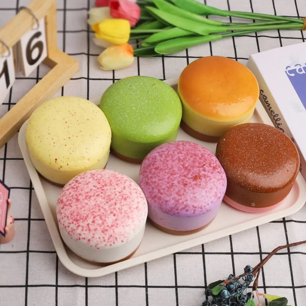Comida de simulación segura, juguete para pellizco de comida horneada, croissant, Puffs, juguete para apretar en forma de postre de PU, juguete creativo suave de rebote lento para niños