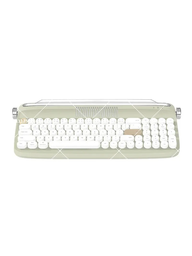 Retro Wireless Bluetooth Keyboard for Laptop Tablet Phone Dual Mode Rechargeable