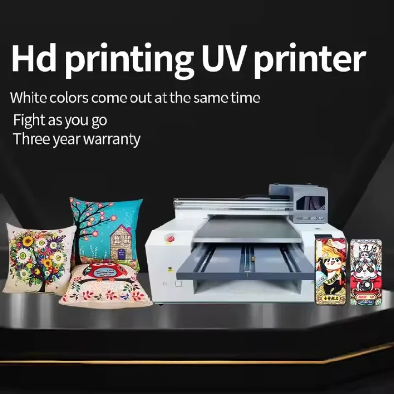 Customized For XP600 Printhead 60cm X 90cm UV Inkjet Flatbed Printer Automatic Leveling Visual Positioning 3-Year Warranty Brand