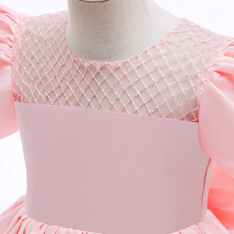 Kids Christmas party dress for girls Children costume puff sleeve birthday wedding prom gown girl formal bridesmaid dresses