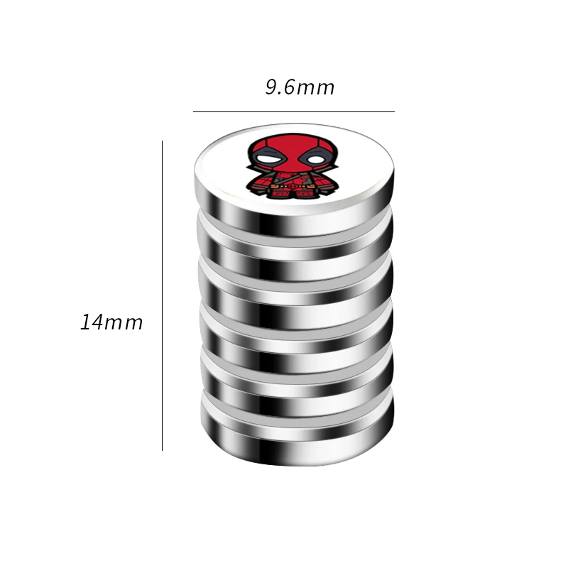 4pcs Marvel Deadpool Alloy Car Wheel Tire Valve Caps Universal Covers for Ford Audi BMW Citroen Dodge Jaguar Hyundai Infiniti - view 5