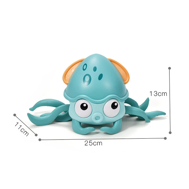 Tańcząca ośmiornica zabawka dla niemowląt pełzająca interaktywna ucieczka ośmiornica chodząca taniec z muzyką automatycznie unikaj przeszkód zabawki