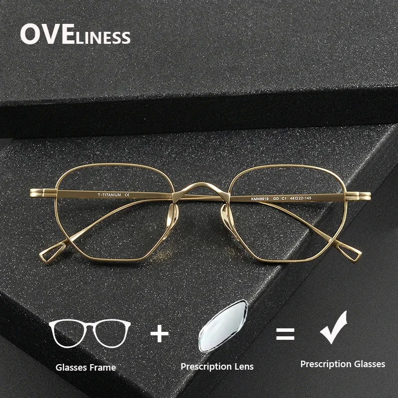 

Pure Titanium optical Eyeglasses frames Men Glasses Frame Women Retro Square Ultralight Eyewear Prescription myopia spectacles