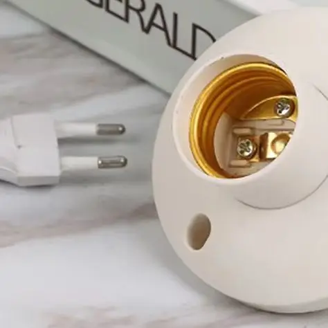 

EU LED Stand Lamp Holder E27 Bulb Plug Dome Socket With Cable Base For Table Light Night Stands Lampholder Accessories